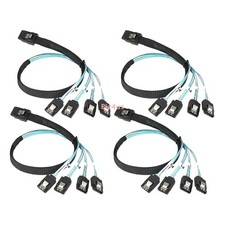 4x Mini SAS 36P SFF-8087 to 7Pin 4 SATA HD Disk Data Cable 0.5M picture