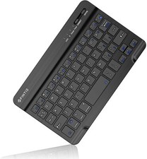 7 Inch Ultrathin (4mm) Wireless Bluetooth Keyboard for iOS Android Tablet Black picture