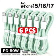 6-Pack USB-C Charging Cable 60W Fast Charging Braid Charging & Data picture