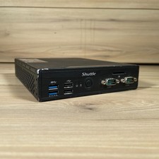 Shuttle DS67U Fanless Slim Mini PC Black Intel Celeron 3855U 4K Media Player picture
