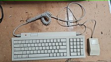 Retro Vintage Apple Keyboard II M0487 + G5431 ADB Mouse Macintosh Tested Working picture