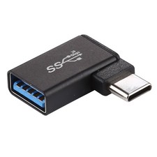 Adaptador de aleación de aluminio de cabezal 90°, USB-C macho a USB 3.0 hembra picture