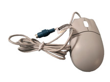 RARE VINTAGE MOSUK BEIGE  2 BUTTON SCROLLING PS2 MECHANICAL MOUSE RM3-SB4-10 picture