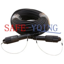 150M LC-LC UPC MM 4 Strand Armored Field TPU Optical Patch Cord Waterproof Head picture