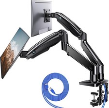 Dual Monitor Stand for 13″–40″,Premium Dual Monitor Mount with USB picture