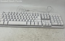 Skytech White USB Wired 104 Keys Portable Gaming Keyboard Not Tested picture