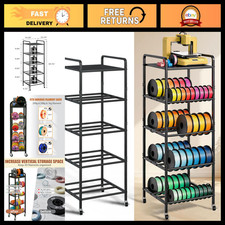 3D Printer Filament Storage Rack on Wheels, 5-Tier Metal Shelf Organizer for PLA picture