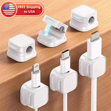 Adhesive Magnetic Cable Clamp Clip Wire Cord Holder Organizer Charger Adjustable picture