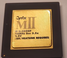 Cyrix MII 300GP 66 MHZ Bus 3X 2.9v Ceramic CPU Processor Gold 6x86 09 picture