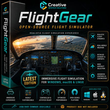 🔥 FlightGear Pro Flight Simulator | LATEST | USB/DVD for WINDOWS MAC LINUX picture
