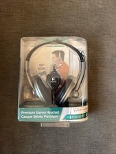 Logitech Clear Chat Premium PC Silver/Black Headband Headsets NIB picture