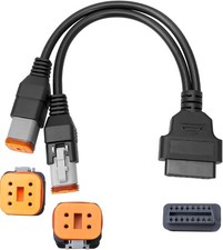 Obd2 Scanner Diagnostic Adapter Cable 4+6 pin 2 in 1 for Harley Davidson picture
