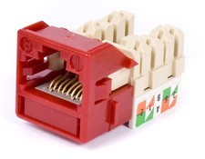 Commscope UNJ600-RD Modular CAT6 Data Jacks Red - 760257311 ⭐LOT OF 25⭐ picture