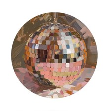 8.7x8.7 Inch Funky Retro Y2K Disco Ball Mouse Pad Preppy Pink Desk Accessory picture