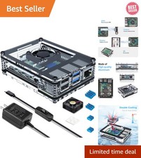 Stylish Raspberry Pi 4B Case with 30mm Fan, Heatsinks &  Certified Supply picture