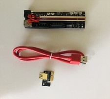 (8) - PCIE GPU Riser Express Cables Newest 16X to 1X 6Pin MOLEX SATA ETH Mining picture