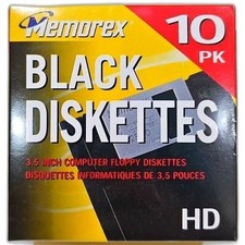NOS 2005 Sealed Memorex Black Diskettes 3.5