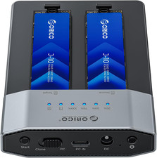 ORICO 20Gbps Dual Bay NVMe Enclosure, Tool-Free M.2 NVMe Enclosure & M.2 Duplica picture