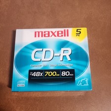 Maxell CD-R Computer Use 48x 700MB 80min 5 pack Recordable Compact Disks picture