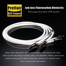 Pair Varistrand Silver Plated Cables OCC HiFi Audio RCA Signal Interconnect Cord picture