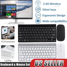  2.4Ghz Slim Mini Wireless Keyboard and Mouse Combo Set For PC Laptop Computer  picture