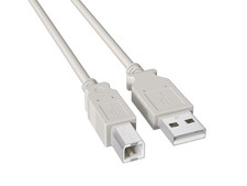 15ft USB 2.0 A to B Printer Cable Double Shielded 480Mbps Certified Ash White picture