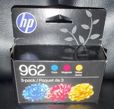 HP 962 3 Pack Ink Cartridges, Cyan Magenta Yellow Color, EXP. 01/2028 picture