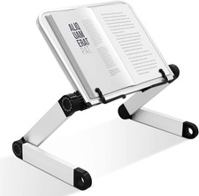 Book Stand Multifunctional Adjustable Laptop Stand Book Holder Tray with Clips E picture