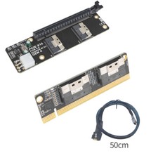 PCIe 3.0 x16 To 4 Port + 2Port SlimSAS 8i x2 to PCI-E 4.0 x16 Adapter Card picture