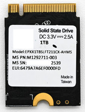 1TB MS M.2 2230 NVMe PCIe 4.0x2 SSD EPXX1TBSLFT211CX-AHMS Xbox Pull M1292711-003 picture