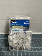 25 Pack Ideal 85-346 Data/Network Modular Plugs Plug CAT5e/RJ-45 Brand New picture
