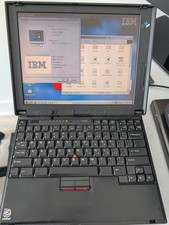 Retro IBM ThinkPad 380XD, Windows 98SE,  Pentium, 64MB, 20GB HDD, Charger picture