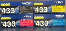 Genuine Brother TN433 High Yield Toner Set Black Cyan Magenta Yellow CMYK picture