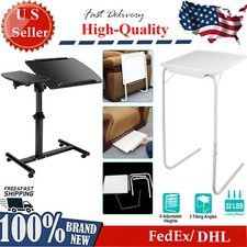 Height Angle Adjustable Laptop Sofa Desk Overbed Food Tray Table Stand for Home picture
