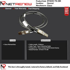 Cisco Refresh STACK-T4-3M   Stacking Cable  StackWise-160 SPF+ for C9200/C9200L picture