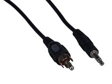 6ft 3.5mm Mono Male to RCA Male Audio Cable, Black picture