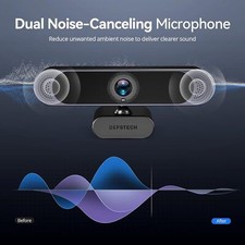 DEPSTECH 4K Webcam, Sony Sensor, 3X Zoom, Dual Mics, Auto Focus, Remote Control picture