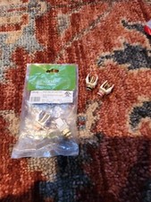 Set Of 4 NEW On-Q WP3457-WH Keystone Audio Binding Posts Terminals Pair picture