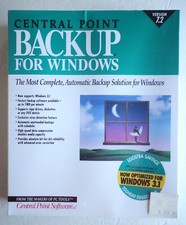 Central Point Version 7.2 Backup Software for Windows 3.25