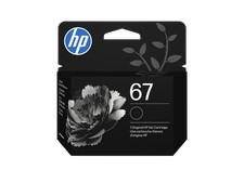 HP 67 Black Original Ink Cartridge, ~120 pages, 3YM56AN#140 picture