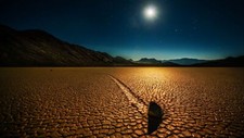 Landscape nature night moon moonlight mountains death Custom Gaming Mat Desk picture