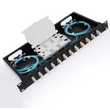 LC-OM3 12 Duplex 24 Port Fiber Enclosure Rack Mount Fiber Box MultiMode LC-UP... picture
