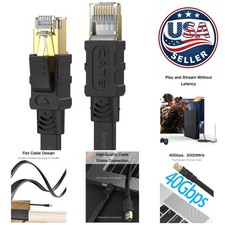 Cat 8 100FT Ethernet Cable - High Speed 40Gbps with Anti-Interference Shielding picture