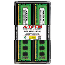 8GB 2 x 4GB PC3-8500 Desktop DDR3 1066 MHz DIMM 240-Pin Non-ECC Memory RAM 8G 4G picture