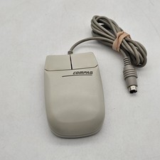 Vintage Compaq MUS2J Mechanical Ball Mouse PS/2 Two Button Retro Beige  picture