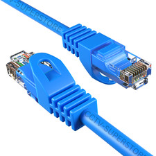 15 x 10ft Cat6 Ethernet Cable RJ45 UTP LAN Patch Cord Gaming Streaming Blue picture