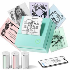 TYPONOS Mini Sticker Printer, PM290 Maker Machine with PM290, 1 Green picture