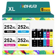5PK T252XL 252XL Ink Cartridges For Epson WorkForce WF-3620 WF-3640 WF-7610 7110 picture