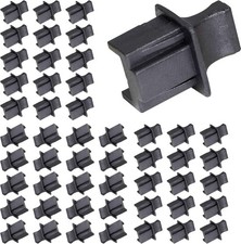 50PCS RJ45 Anti Dust Cover Cap Protector Protects Ethernet Hub Port by (Black-L picture