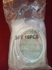 3ft white cat 5 enhanced 350mhz cable - 10 pack picture